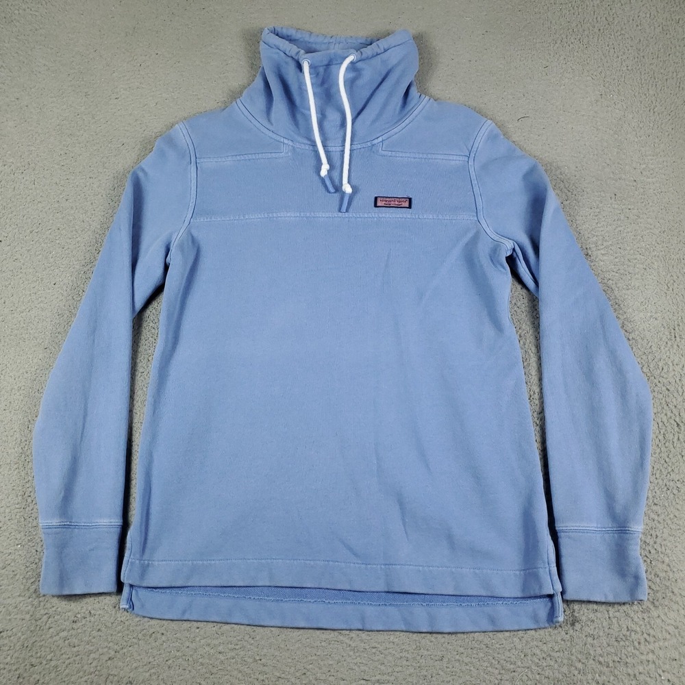 Vineyard Vines Sweater Womens Size XS Blue High Neck Pullover Sweatshirt